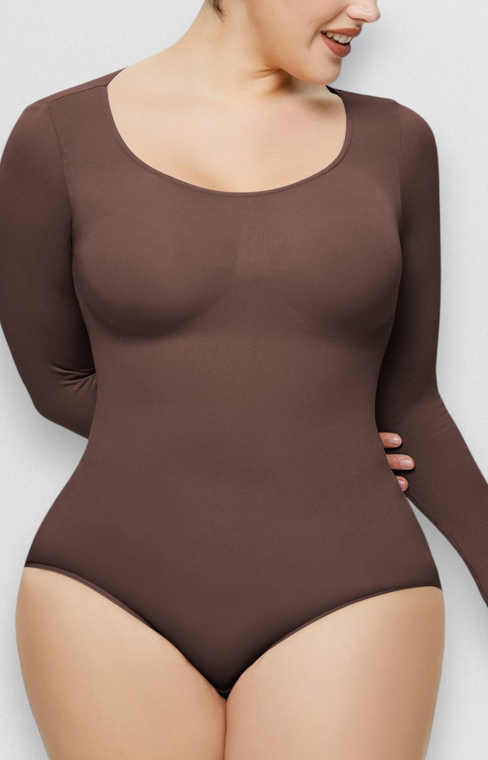 Sculpting Shapewear Long Sleeve Bodysuit - Being Shaped