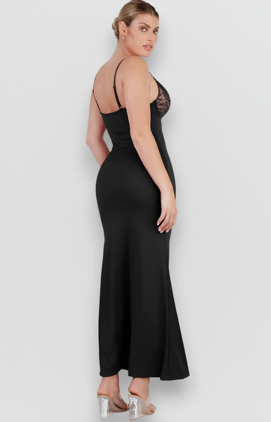 Sculpting Shapewear V-Neck Lace Dress - Being Shaped