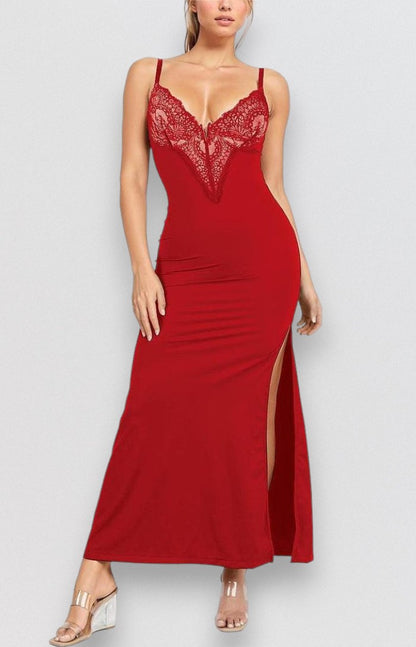 Sculpting Shapewear V-Neck Lace Dress - Being Shaped