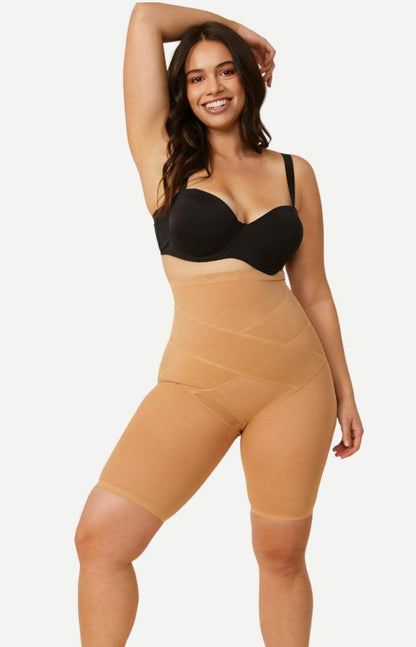 Sculpting Shapewear Cross Body Shorts - Being Shaped