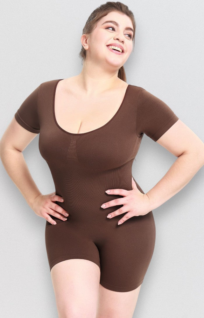 Sculpting Shapewear Short Sleeve Bodysuit - Being Shaped